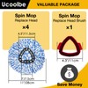 Ucoolbe Spin Mop Replacement Heads for O Cedar RinseClean 2-Tank