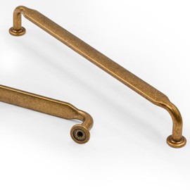 Asidrama 10 Pack 10 Inch(254mm) Antique Brass Kitchen Cabinet Handles, Cabinet Pulls Vintage Retro Kitchen Cabinet Hardware for Cupboard Drawer Pulls