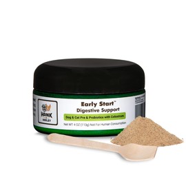 EarlyStart Digestive Support, probiotics, prebiotics and colostrum for dogs and cats. Recommended for young pets, upset stomach, diarrhea, allergies and immune function. Made in USA, 90 servings