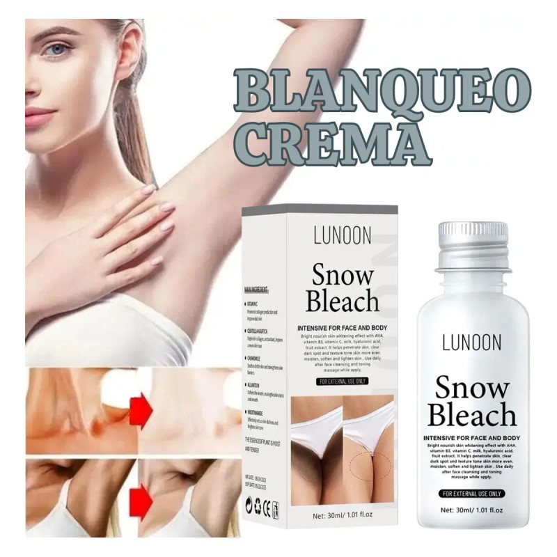 Crema Aclaradora Íntima Universo Linea Snow Bleach Pack Lociones 30ml