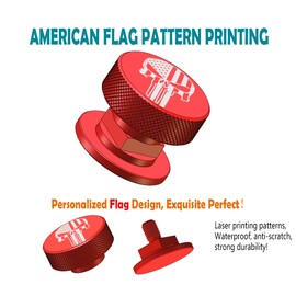 Welding Hood Helmet Pipeliner Fasteners -1Pair USA Flag Pattern Aluminum Helmet Pipeliner Headgear Replacement Parts Accessories Screws Flip Hood, Anti-rust