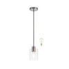 MAYNA 1-Pack Brushed Nickel Ceiling Light Fixture, Simple Silver Mini