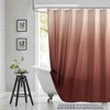 BESTRIPES Extra Long Fabric Shower Curtain, Burgundy Ombre Microfiber Cloth