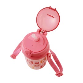 Miki House Straw Hopper, 11.8 fl oz (340 ml), Water Bottle, Includes Straw, Logo, Bear, Rabbit, Made in Japan, For Boys, Girls, Babies, Kids, Kindergarten, Nursery, Dishwasher-Safe, Children's