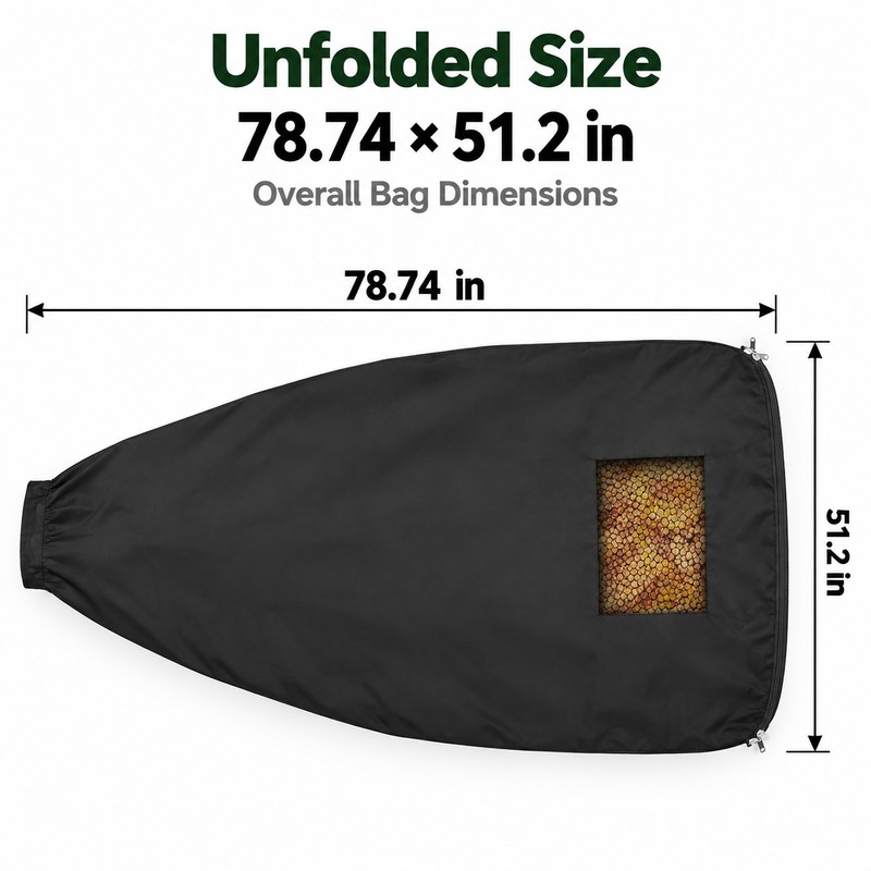 Lawn Tractor Leaf Collection Bag – 420D Oxford, 78.74 ×
