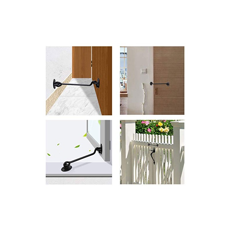 2 Pack 8" Stainless Steel Barn Door Hook and Eye