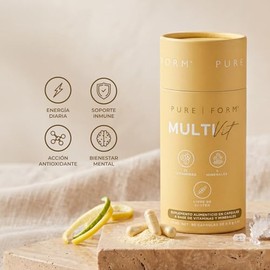 Pure Form MultiVit - Suplemento Multivitaminico en Cápsulas con Vitaminas y Minerales | 90 cápsulas de 800 mg | 45 porciones