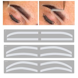 6 Pairs Disposable Eyebrow Auxiliary Sticker Disposable Adhesive Eyebrow Template Sticker Eyebrow Tattoo Template Sticker for Semi Permanent Makeup Position (6 Pairs Brow Stickers)