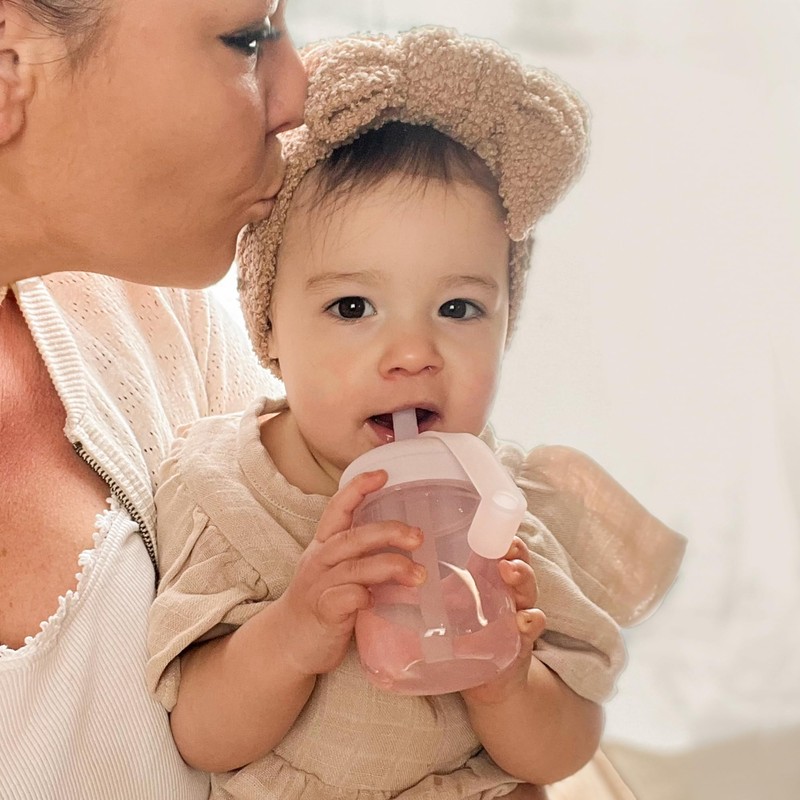 Moonkie Baby Training Cup Silicone Straw Cup | BPA-Free Drop-Proof