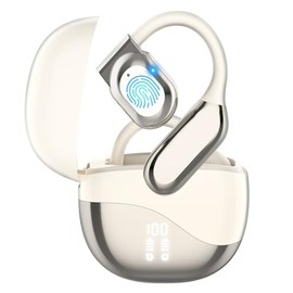 AI Language Translator Earbuds, OWS Real-Time 3-in-1 Translation Earbuds 144 Languages & Accents, Translation Device for Travel Business Learning,Ivory