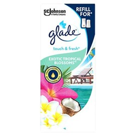 Glade Touch & Fresh Air Freshener Refill, Touch Activated Odour Eliminator for Bathroom & Home,Tropical Blossoms, 1 Refill (1 x 10ml)
