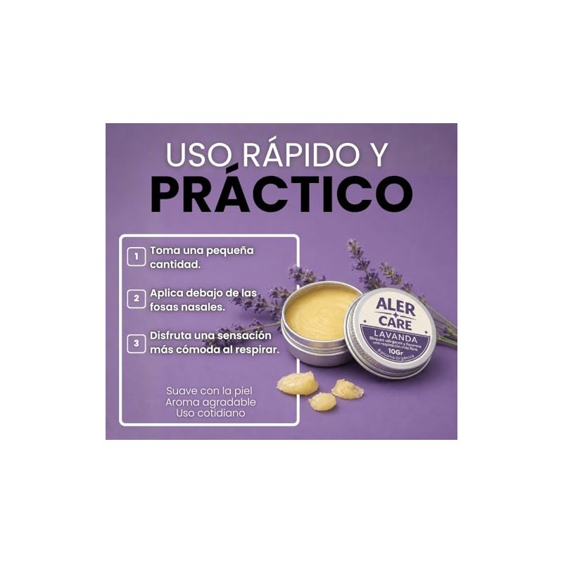 Alercare Bálsamo Nasal Orgánico 10gr Ayuda Alergias Por Polvo Polen
