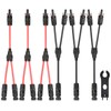 3 Pairs Solar Connectors 20A Y Branch Cable Parallel Adapter