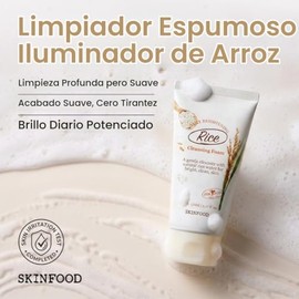 Skin Food Rice Daily Brightening Cleansing Foam 150ml Delicate With Femented Ingredients