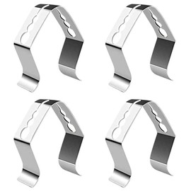 4 Pieces Thermometer Probe Holder Thermometer Probe Clip Stainless Steel Thermometer Probe Clip Holder Grill Probe Clip Meat Probe Clips for Temperature Readings, Silver