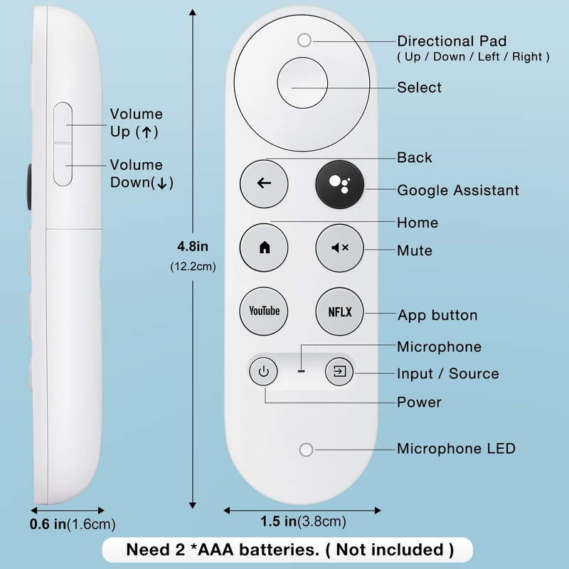 Fernbedienung-für-Google-Chromecast, Fernbedienung für Chromecast-4k-mit-Google-TV (HD/4K)