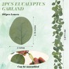 2 Pack Natural-Looking Eucalyptus Garland 5.9 Ft Artificial Eucalyptus Leaves