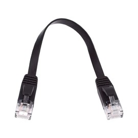 cablecc Cable de red Cat 6 RJ45 UTP ultra delgado Cable Ethernet plano trenzado Cable de conexión para computadora portátil Router 30 cm