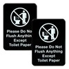 Excello Global Products Please Do Not Flush Anything Except Toilet