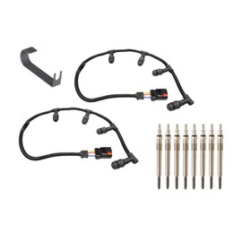 Michigan Motorsports Glow Plug Harness includes 8 Glow Plugs Fits Ford 6.0 Powerstroke 2004 to 2010 for both Left and Right Side