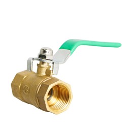 Aopin Ball Valve Brass G 1/2" Female x G 1/2" Male Valve Shut Off for Water, Oil and Gas Fluid, Ball Valve with Vinyl Handle Suitable for PEX, Copper, HDPE 1 Pcs