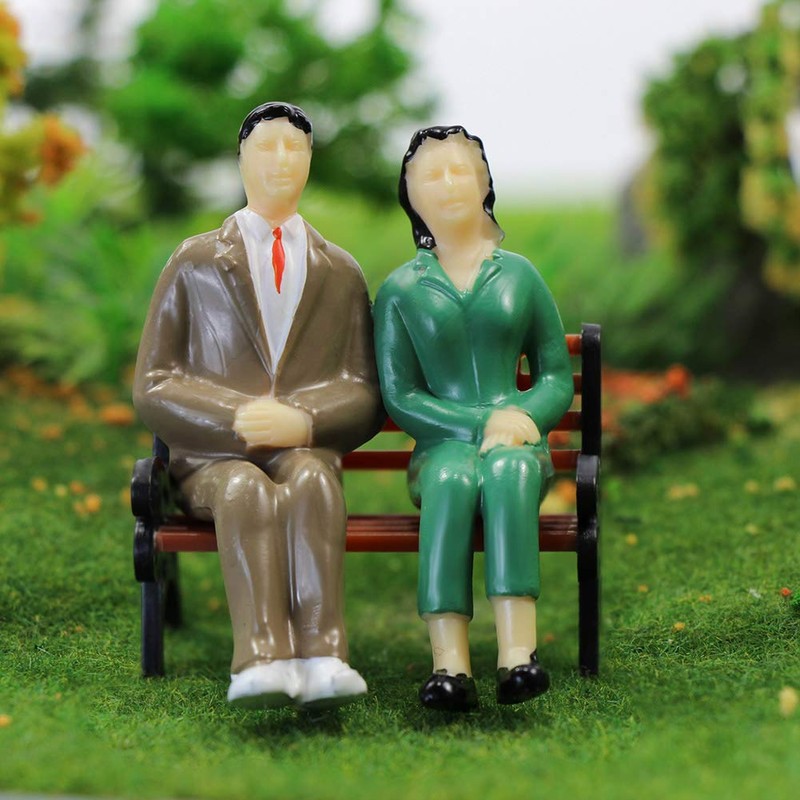 croch 48pcs 1:25 G Scale Model Train Sitting Figures, Assorted