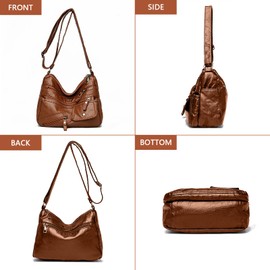 ModaZeal Soft PU Leather Crossbody Bag for Women Lightweight Shoulder Bag Multi Pockets Handbag Cross Body Messenger Bags with Adjustable Shoulder Strap