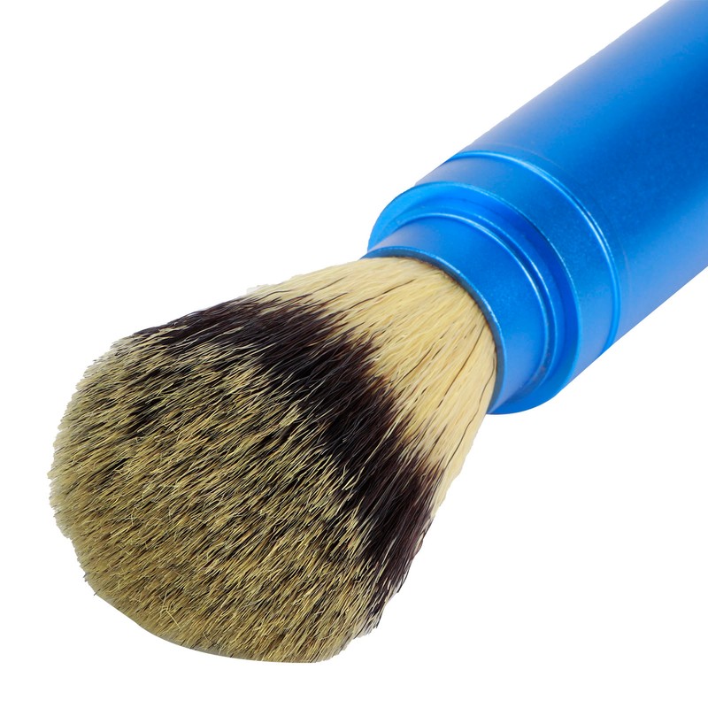 Men Portable Beard Brush Travel Facial Cleaning Foaming Shaving Brush