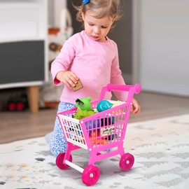 jojofuny Juguete Educativo Carrito De Compras Día De Compras Carrito De Supermercado Supermercado Juego De Simulación Carrito De Compras Para Niños Niños Niños Pequeños Desarrollo Del