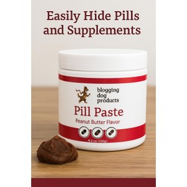 Pill Paste for Dogs – Peanut Butter Flavor – Hides Capsules, Tablets & Supplements – Easy Pill Pocket Alternative – Soft Moldable Texture – 4.2 oz – Blogging Dog Products