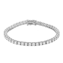 Gold Gala Tennis Bracelet 925 Sterling Silver with White Zirconia for Men and Women, Sterling Silver, Cubic Zirconia
