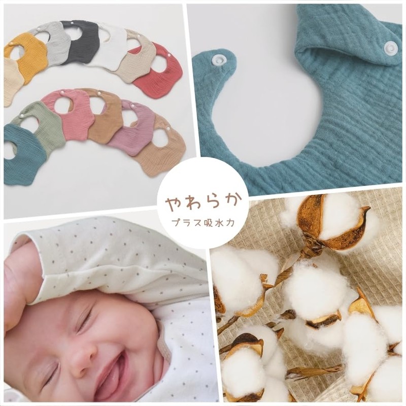 EnDast Bib, Bib, Set of 5, Apron, Towel, 100% Cotton,
