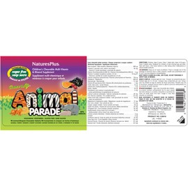 Nature's Plus Animal Parade Sugar-Free Multivitamin Chewables with Vitamin D3 & Whole Food Ingredients, 90 Chewable Tablets, 90 Chewable Tablets / Cherry, Orange and Grape