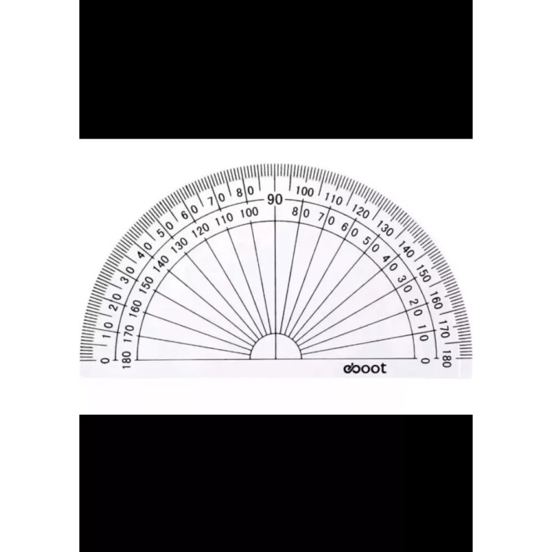 eboot 4 Inch Clear 180 Degree Protractor
