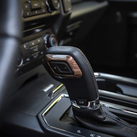 JeCar for Ford F150 Gear Shifter Head Trim Cover Frame Deacorative Trim Cover Frame for Ford F150 2015 2016 2017 (Wood Grain)