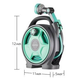 Retractable Garden Hose Reel, 45+6FT Portable Hose Reel