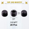 Mardatt 20Pcs 1/8" NPT Plug Pipe Plug Fitting Carbon Steel