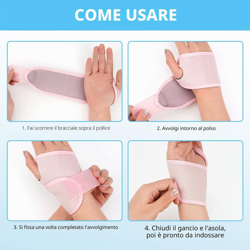 BQMEZRNUS 5 fasce da polso per bambini, regolabili in 3