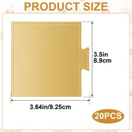 BEIQIYA BEIQIYA 20pcs Square Cake Boards, Mini Cardboard Base for Pastries Cupcakes Cookies Bars Brownies Cakes, Dessert Tray Paper Plates for Weddings Engagement Birthdays Party- Gold