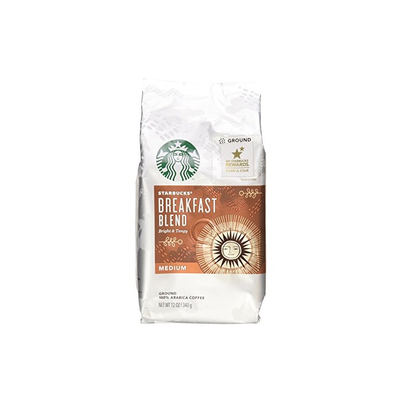 Starbucks Ground Coffee, Breakfast Blend, Medium Roast Coffee, Notes of