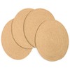 Jute Woven Placemats, Set of 4 Round Braided Tablemats Natural