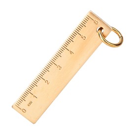 Small Ruler, 6cm Length Brass Ruler Mini Ruler Small Metal Ruler Straight Ruler Bookmark Ruler Accurate Measurement for Line Drawing School Supplies School Supplies