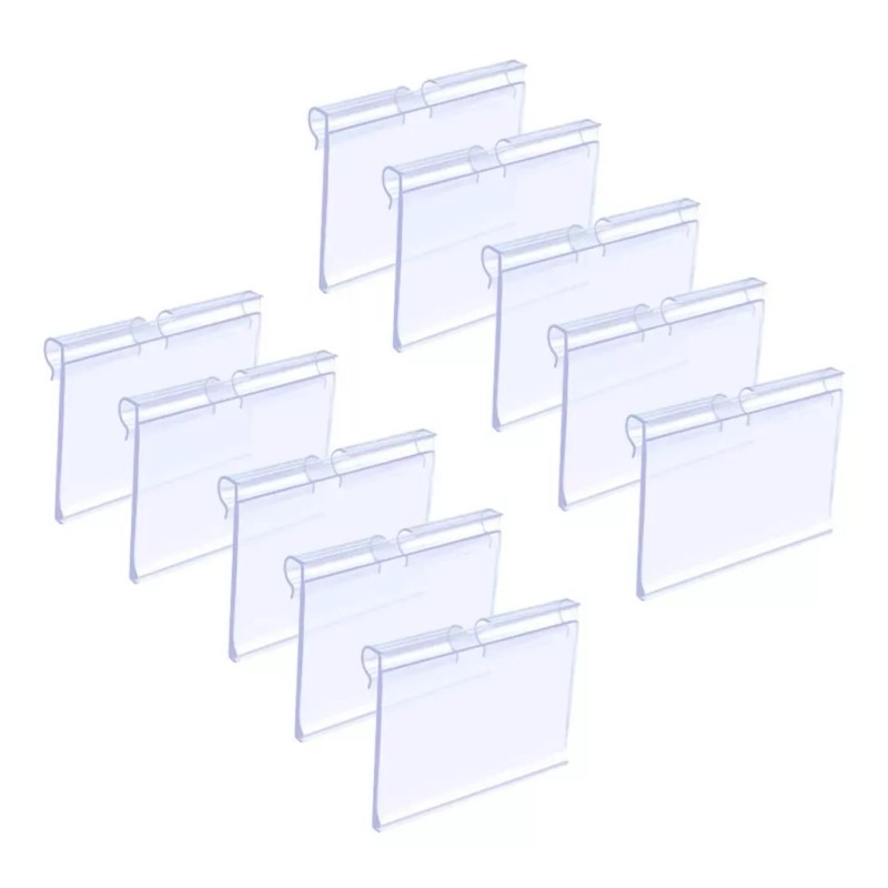 EGTMA Kit 200 Porta Precio Plano Gondolas Autoservicios