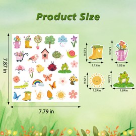 Lucleag 600 PCS Spring Stickers for Kids, Cute Spring Stickers for Crafts, Assorted Spring Pattern Animals Flowers Stickers for Spring Easter Gifts for Kids Party Favor Supplies Decor