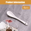 6 Pieces Ceramic White Spoon, Jam Mini Dessert Teaspoon, Tableware