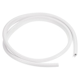 PATIKIL 1mx8mmx15mm Rubber Edge Trim, Metal Sharp Deck Edge Protector U Channel Guard Corner Protection Doors Seal Strip for Skateboard Table Door Window, White