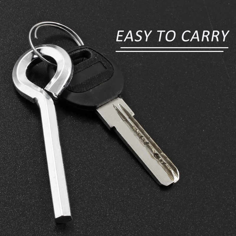 Litoexpe 5 Pcs 7/32 Inch Hex Dogging Key with Loop