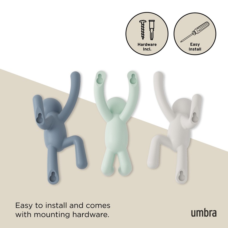Umbra Buddy Wall Hooks – Decorative Wall Mounted Coat Hooks