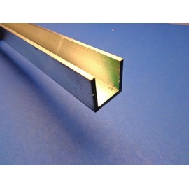 Industrial Metal Sales- 6063 T52 Aluminum Channel 1" x 1" x 36"-Long x 1/8" Thick