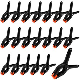 Gentpovth Pack of 20 Spring Clamps, Plastic Clamp Set, 2 Inch 70 mm Small Tension Clamps, High Performance Spring Clamps, Tension Clamps for Woodworking for DIY Projects, Photo Studios